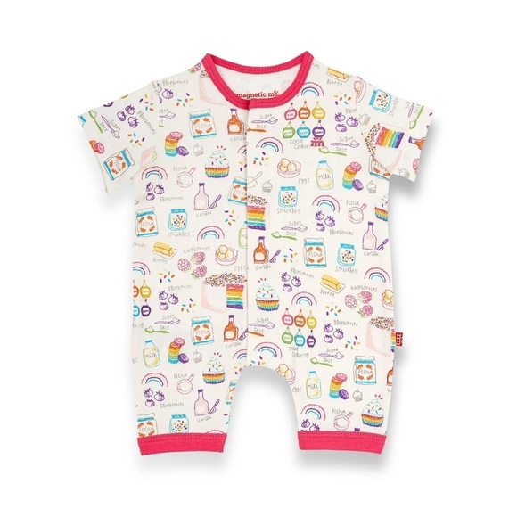 NWT Magnetic Me Rainbow Sprinkles Romper Infant Baby Girl - Picture 1 of 4